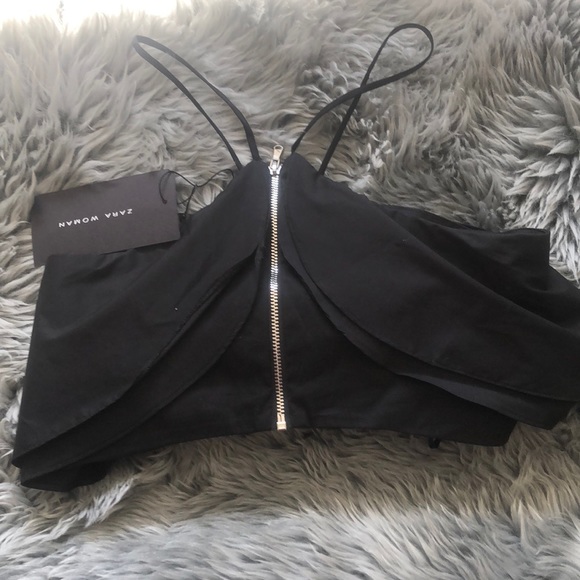 Zara Ruffle Crop Top - Picture 4 of 5